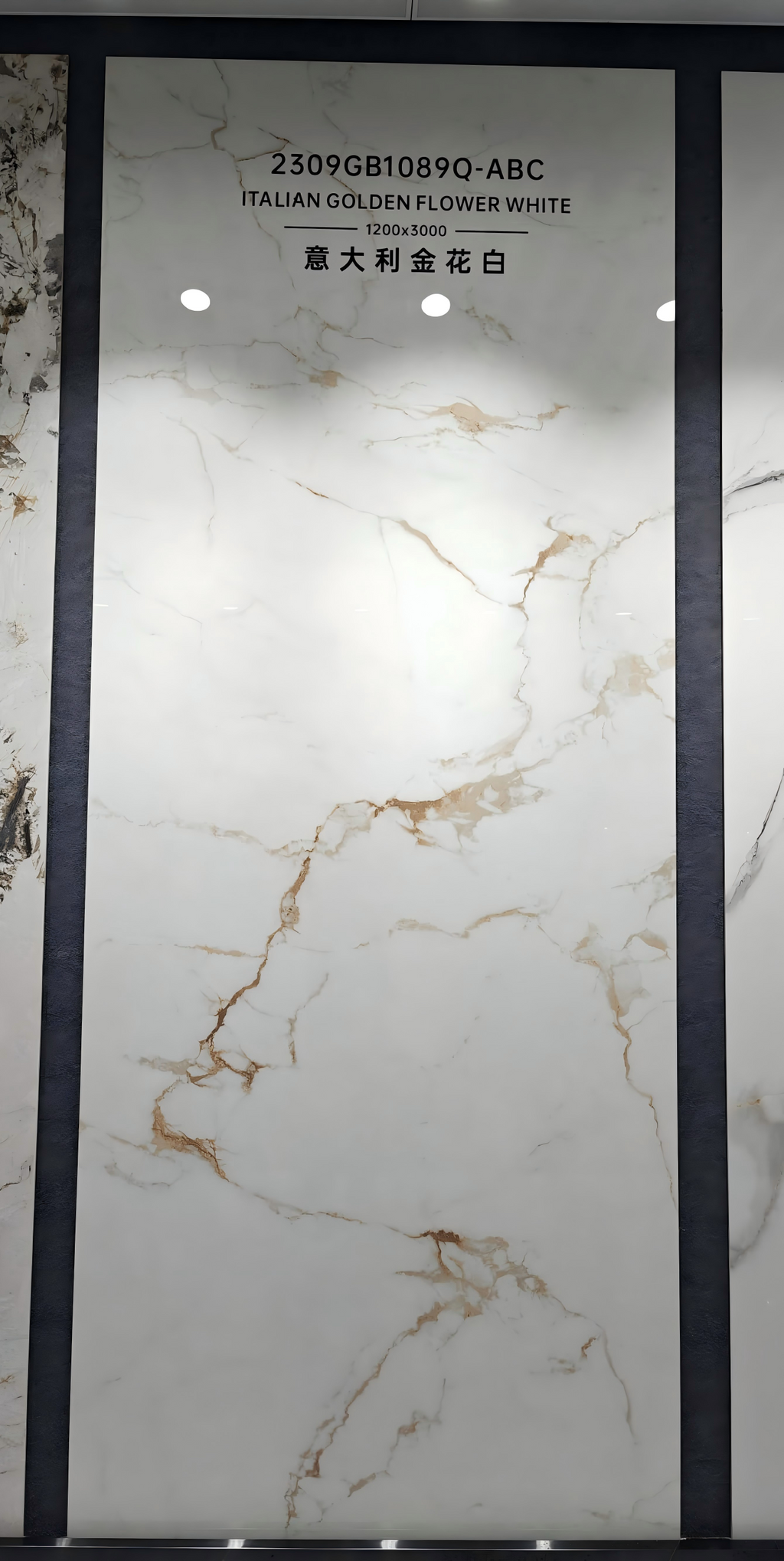 2309GB1089Q-ABC Premium Italy Golden White Sintered Stone Slab | 1200×3000mm 9mm