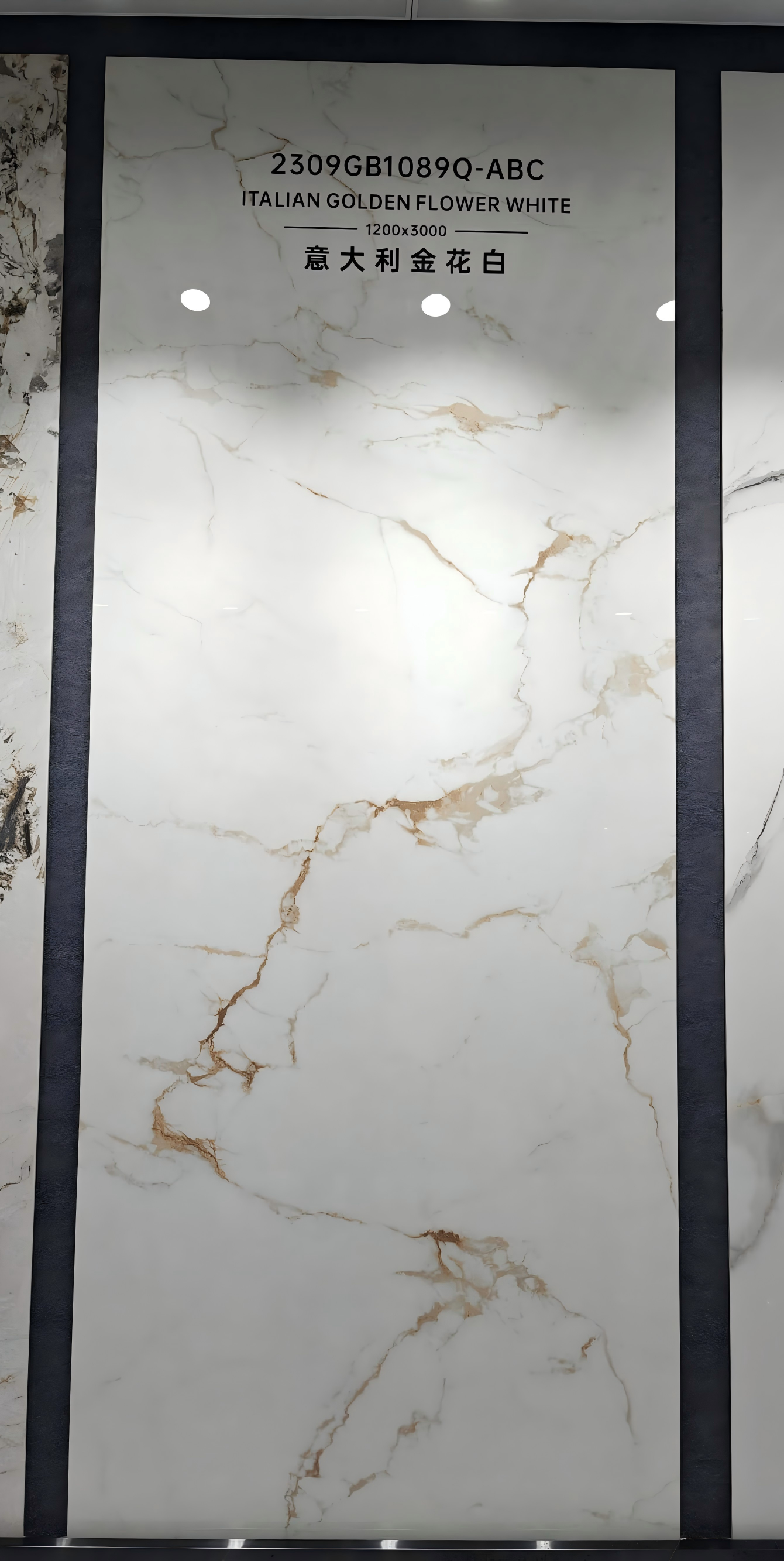 2309GB1089Q-ABC Premium Italy Golden White Sintered Stone Slab | 1200×3000mm 9mm