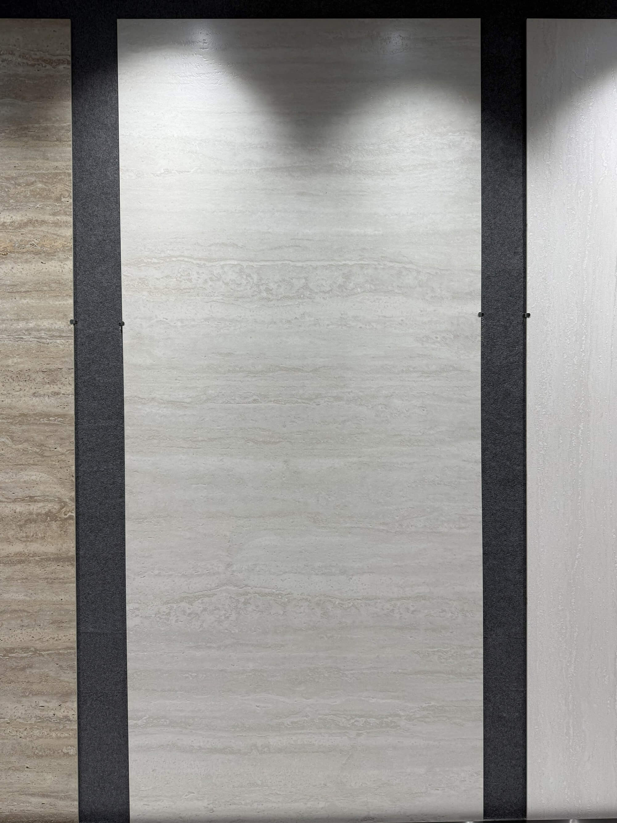 Y27M1424-MG09XB Horizontal Grain Travertine Cream White Sintered Stone Slab | 1200×2700mm 9mm