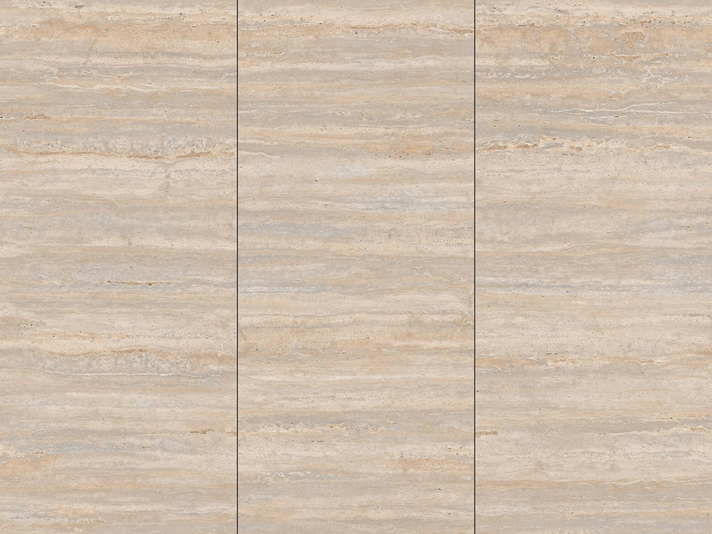 Y27M1245-MG09B HORIZONTAL TRAVERTINE BEIGE Ceramic Slab | Size 1200×2700×9mm
