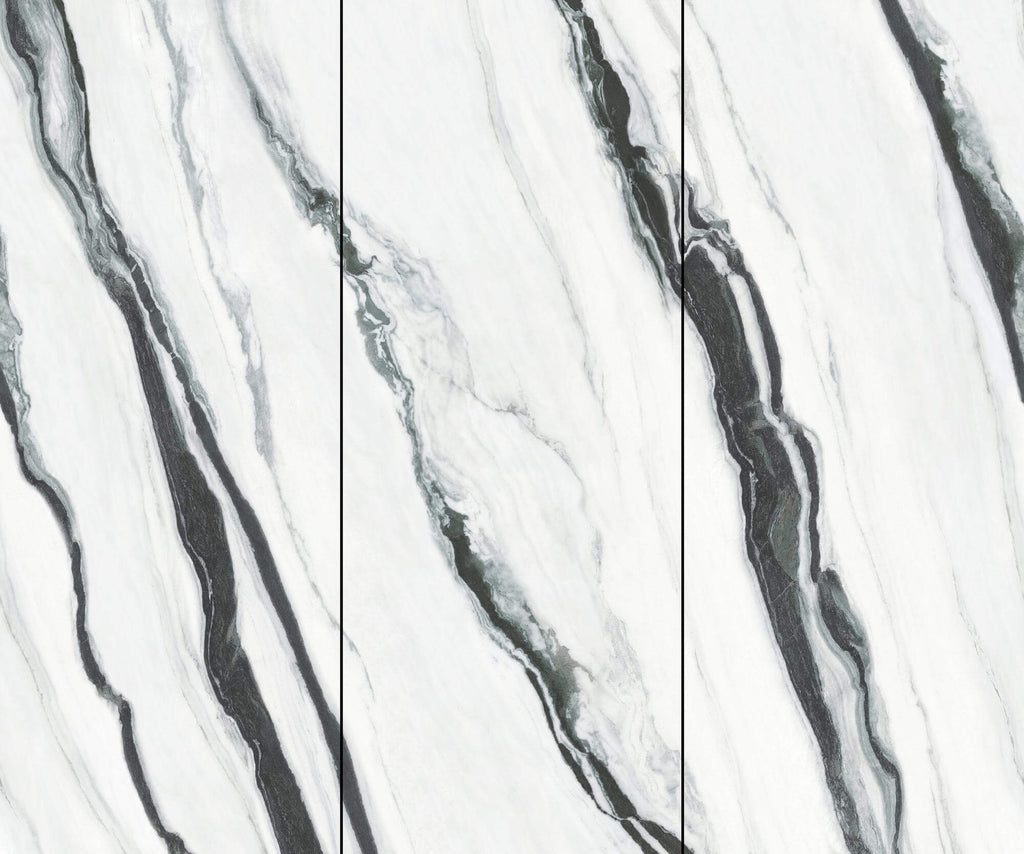 2309GB191Q-ABC New Panda White Sintered Stone Slab | 1200×3000mm 9mm
