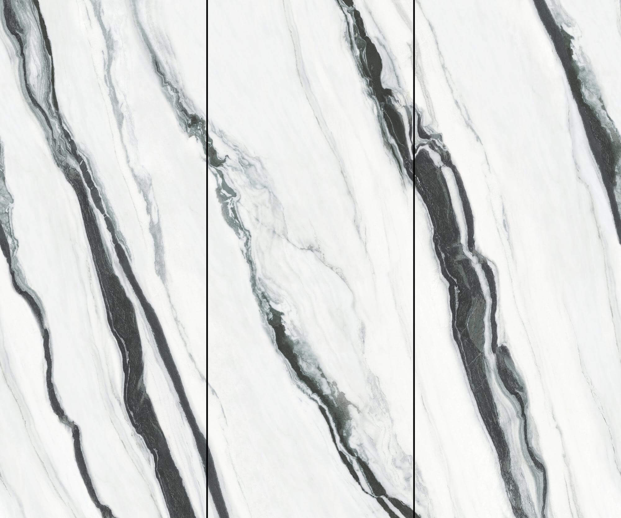 2309GB191Q-ABC New Panda White Sintered Stone Slab | 1200×3000mm 9mm