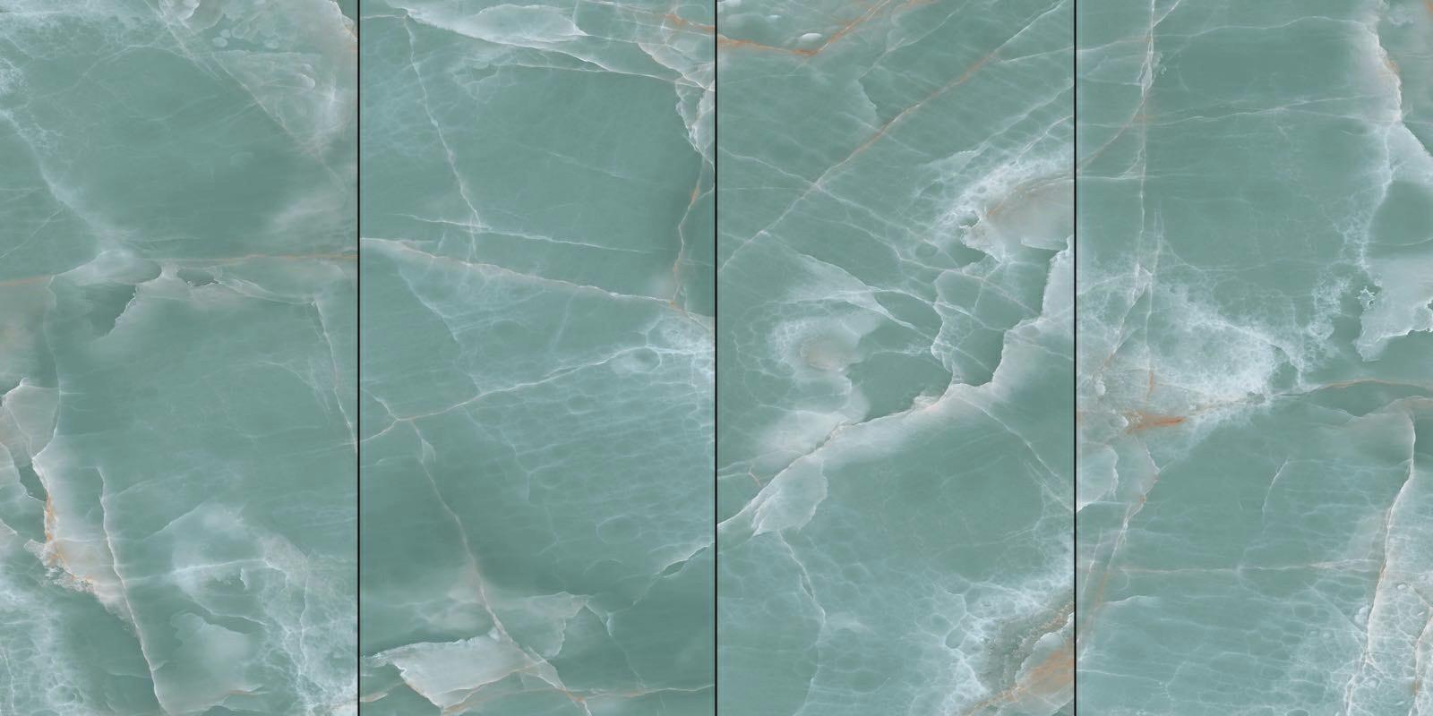 2409L7009Q CLOUD BROCADE BLUE JADE Sintered Stone Slab - 1200×2400×9mm High Gloss Finish