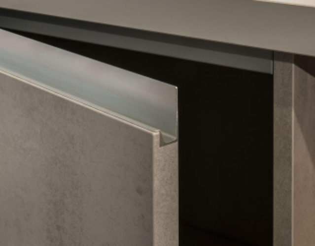 Denco-13 Custom Modern Industrial Style Kitchen Cabinet with Island & Smart Storage