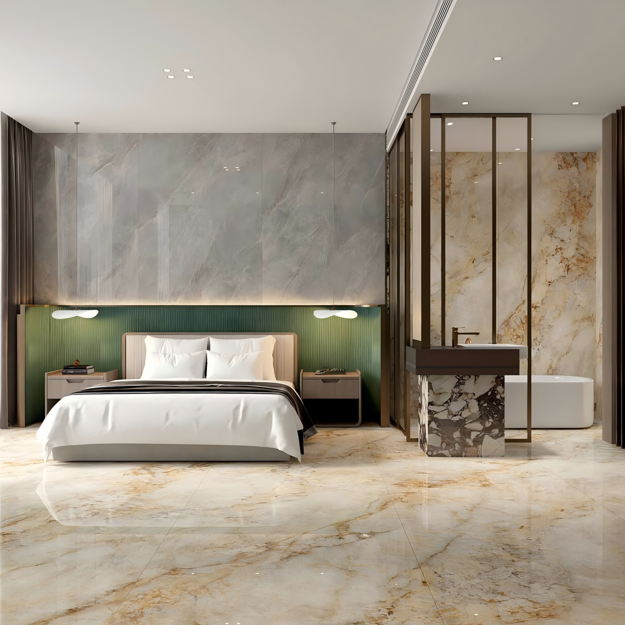 2309GB1067Q‑ABC Premium Golden‑Prosperity Sintered Stone Slab | 1200×3000mm 9mm