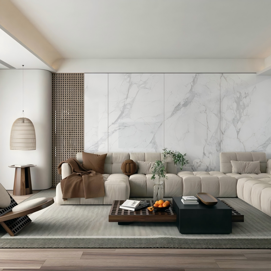 2409L1009Q MESCUBAI Sintered Stone Slab - 1200×2400×9mm High Gloss Polished Surface