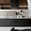 Denco1 Modern Minimalist Handleless Kitchen Cabinet Set with Smart Storage & Island Design