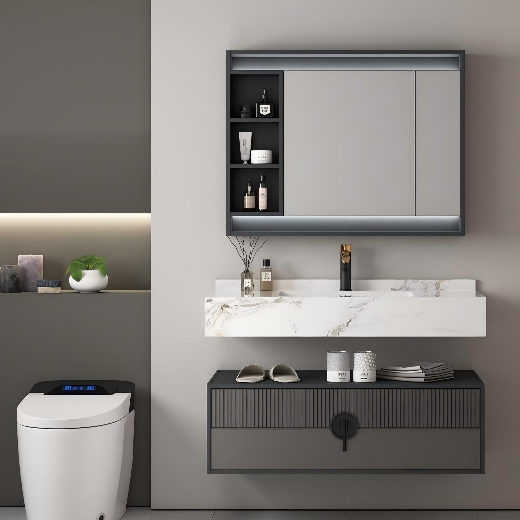 2215A Modern Wall Mounted Plywood Bathroom Cabinet