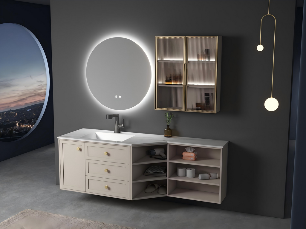 D5012 Wall Mounted Plywood Bathroom Cabinet