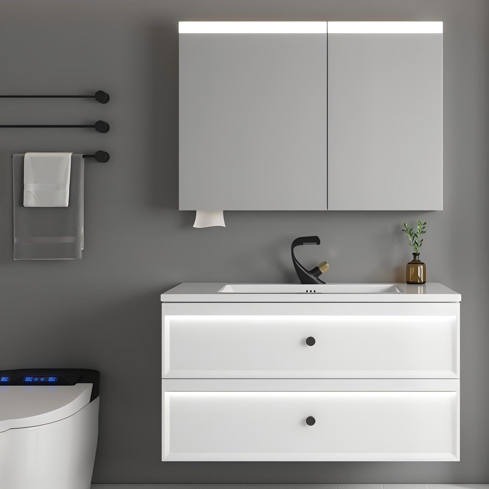 2805 Modern Wall Mounted Plywood Bathroom Cabinet