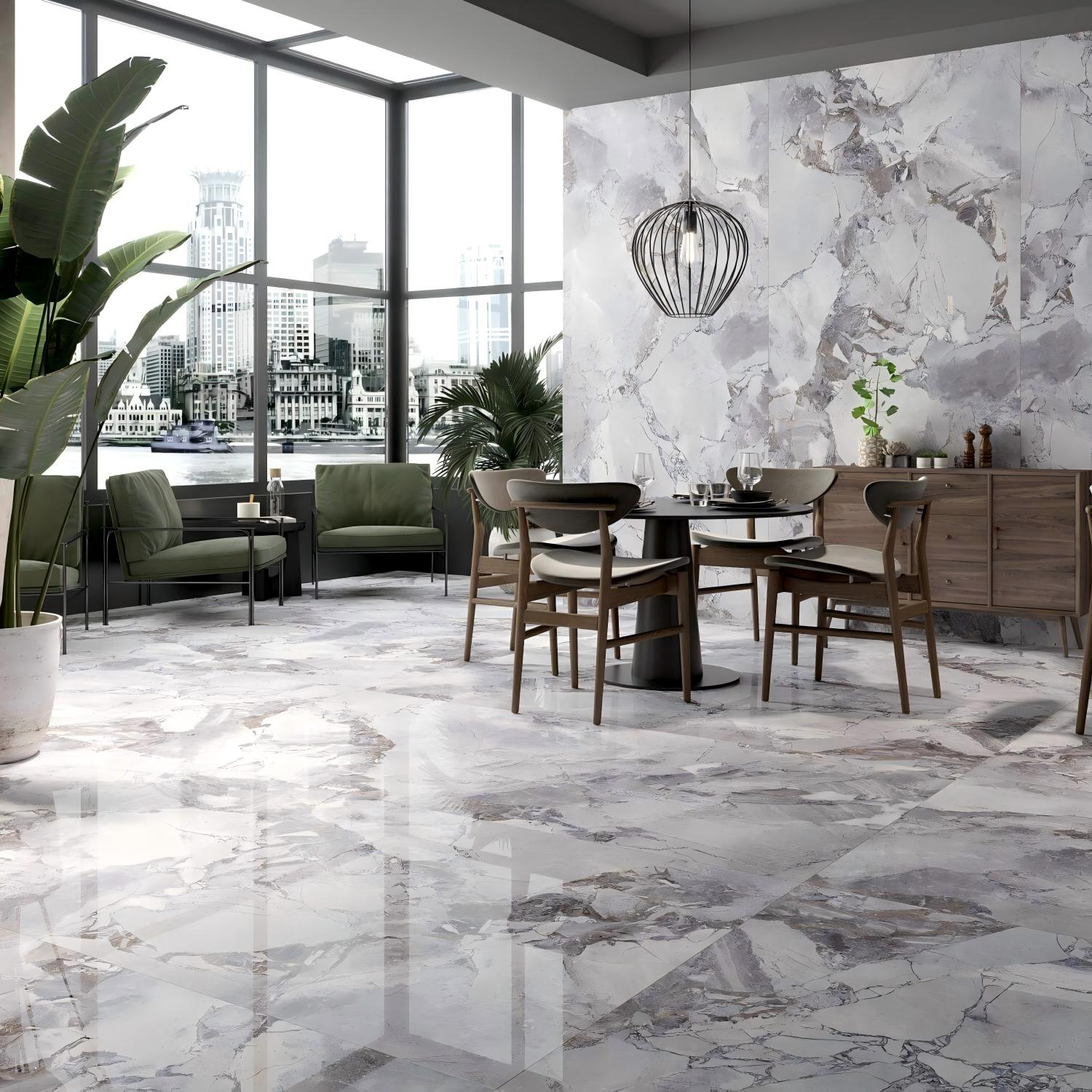 2409L5018Q Interstellar Grey Ceramic Floor Tile-Size 1200×2400×9mm