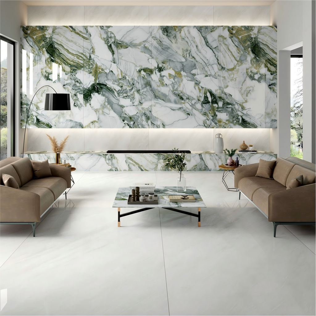 2309GB1030Q Premium Kari‑Ice‑Jade Sintered Stone Slab | 1200×3000mm 9mm