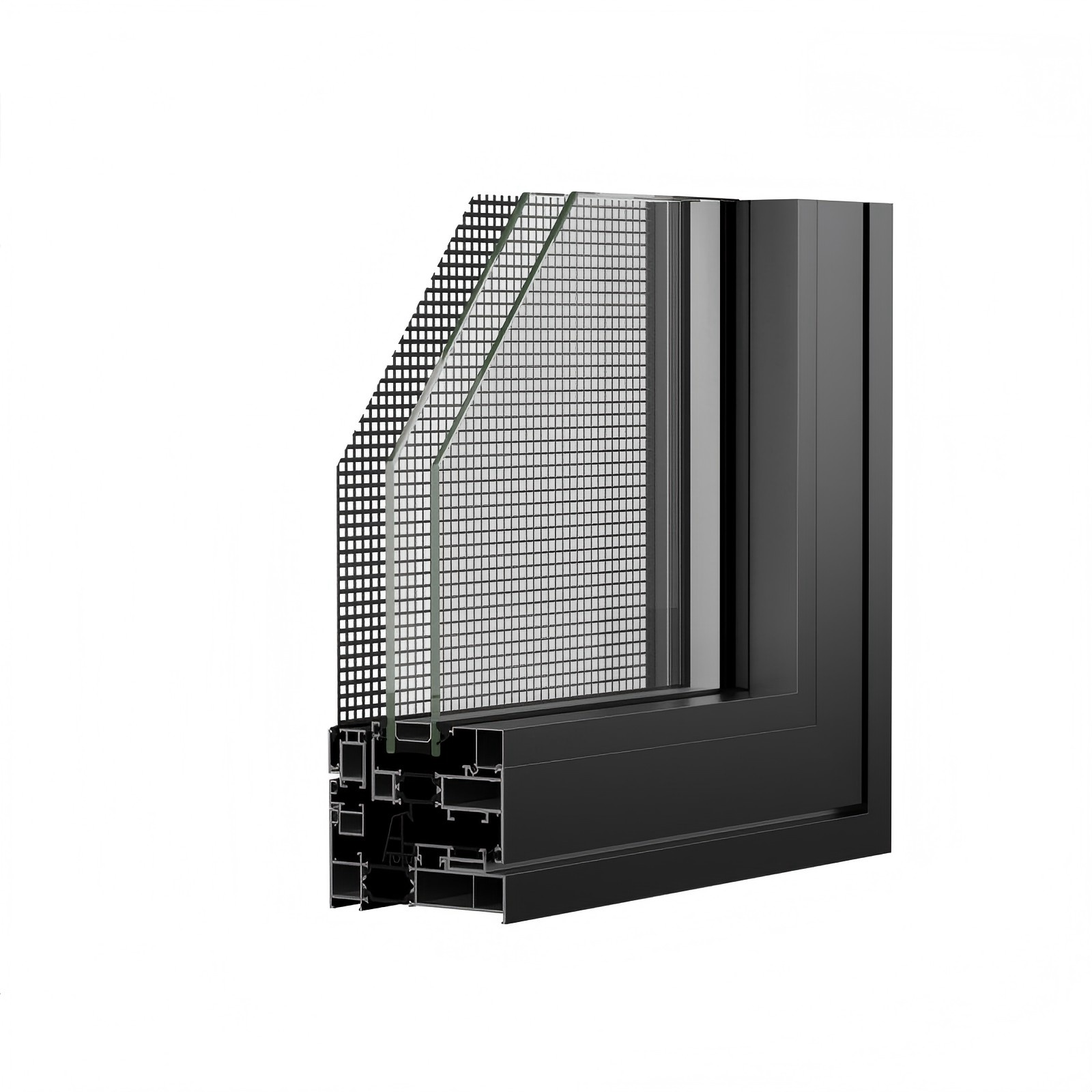 Series 105mm Depth 1.8mm Thickness Double-Glazed Casement Window