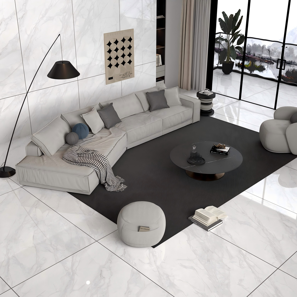 WXMY18L1823-QP09XB Extra White Snowflake Ceramic Floor Tile-Size 1200×1800×9mm