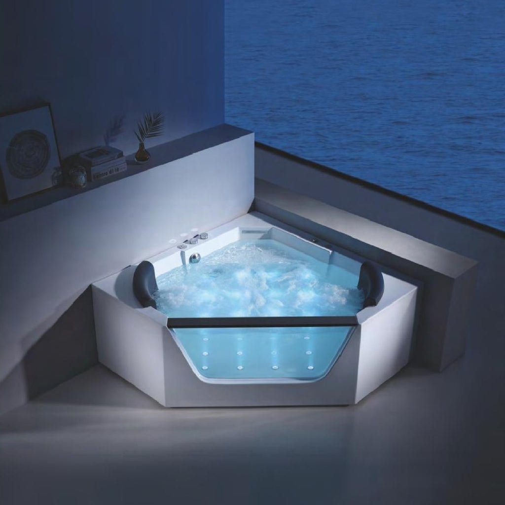 EM-225B Freestanding Constant Temperature Heating Indoor Massage Whirlpool Bathtub