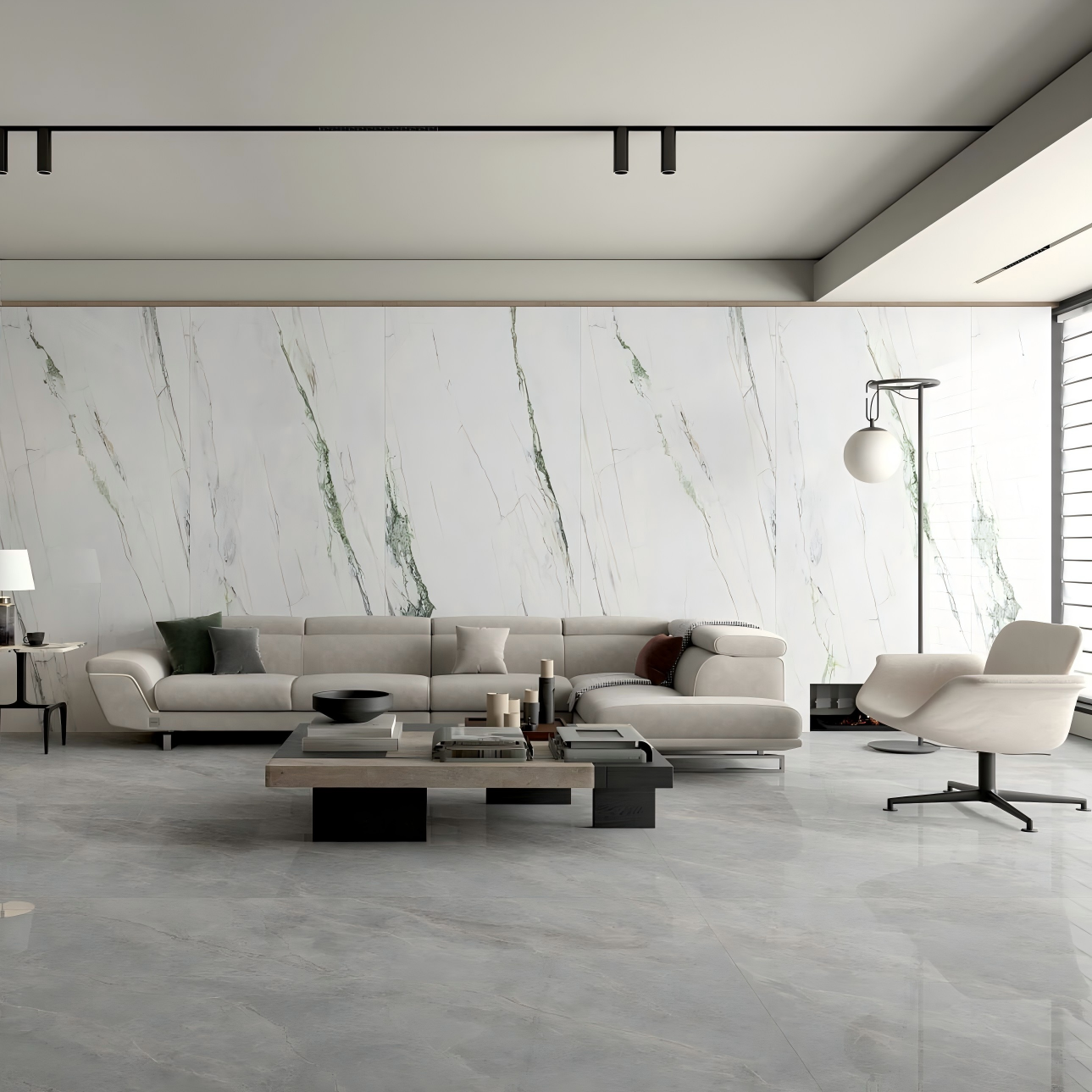 2309GB1090Q Premium Hetian Jasper Sintered Stone Slab | 1200×3000mm 9mm
