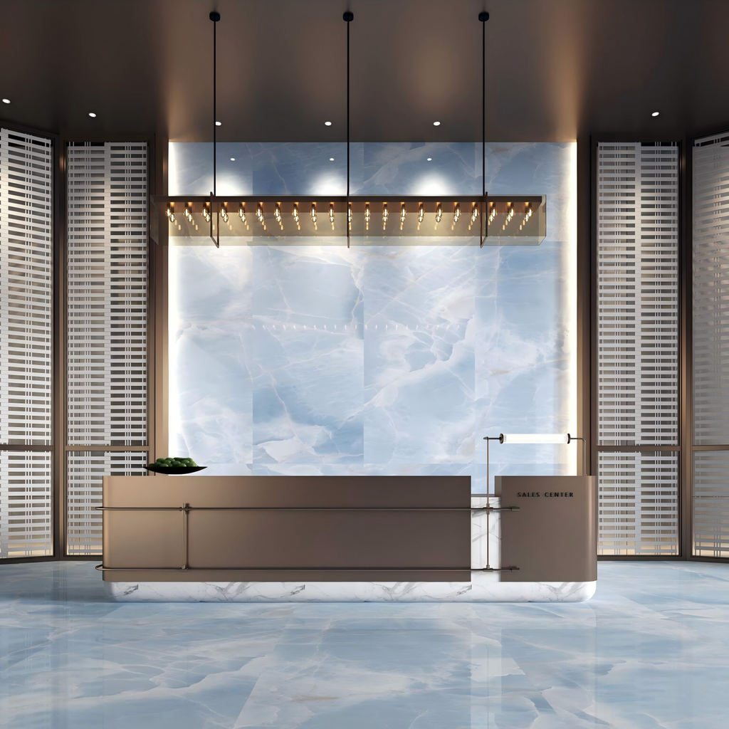 2409L0053Q Glacier blue Ceramic Floor Tile-Size 1200×2400×9mm