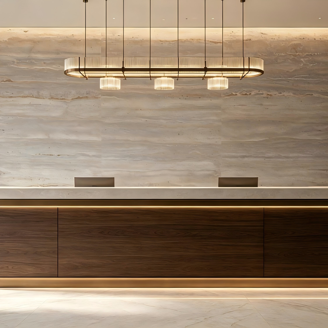 Y27M1245-MG09B HORIZONTAL TRAVERTINE BEIGE Ceramic Slab | Size 1200×2700×9mm