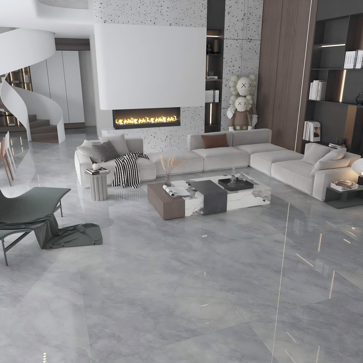 WXMY12L1815-QP09XB MIRA GREY Ceramic Floor Tile-Size 1200×1200×9mm