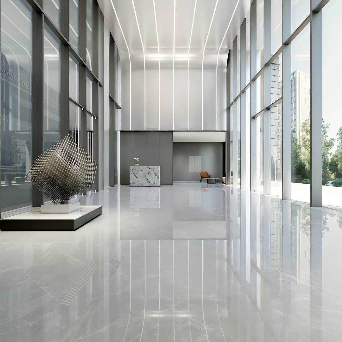 SJ1309GB146Q Yundora Grey Sintered Stone Slab | 1000×3000mm 9mm High-white Glossy Surface