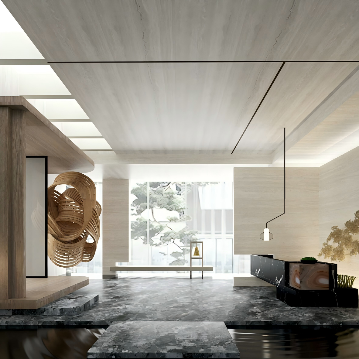 Y27M1424-MG09XB Horizontal Grain Travertine Cream White Sintered Stone Slab | 1200×2700mm 9mm