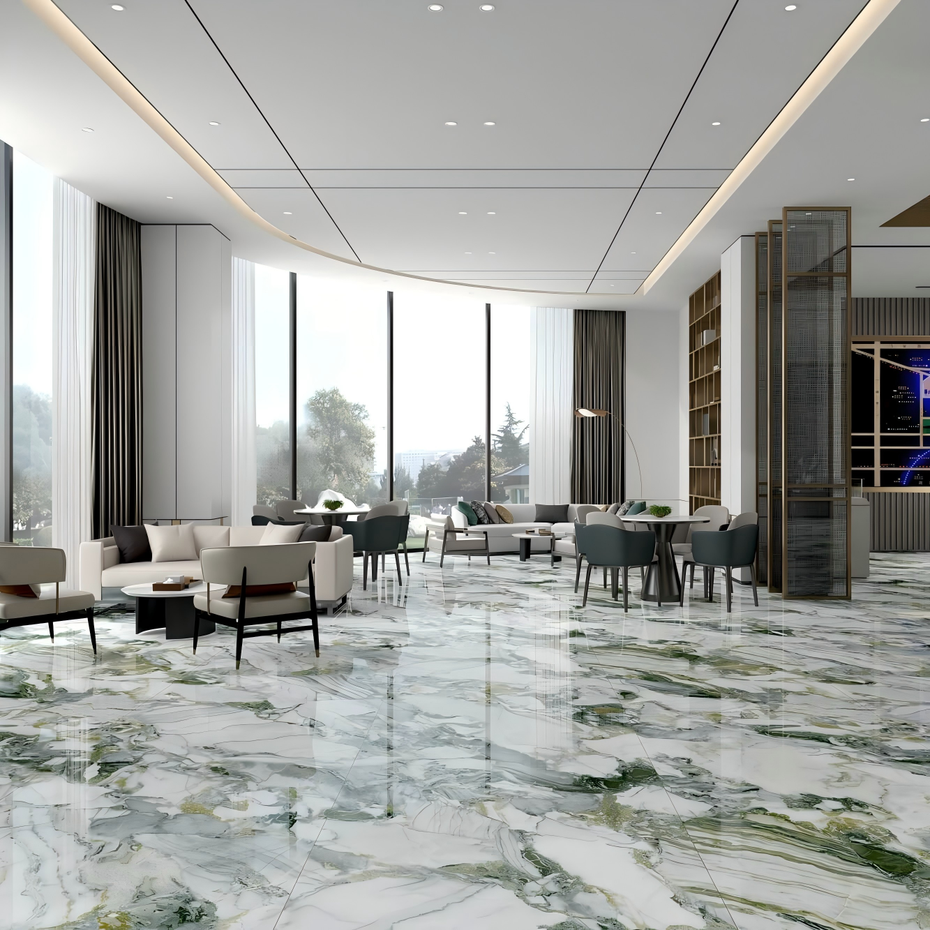 2309GB0251Q‑ABC Premium Cold‑Jade Sintered Stone Slab | 1200×3000mm 9mm