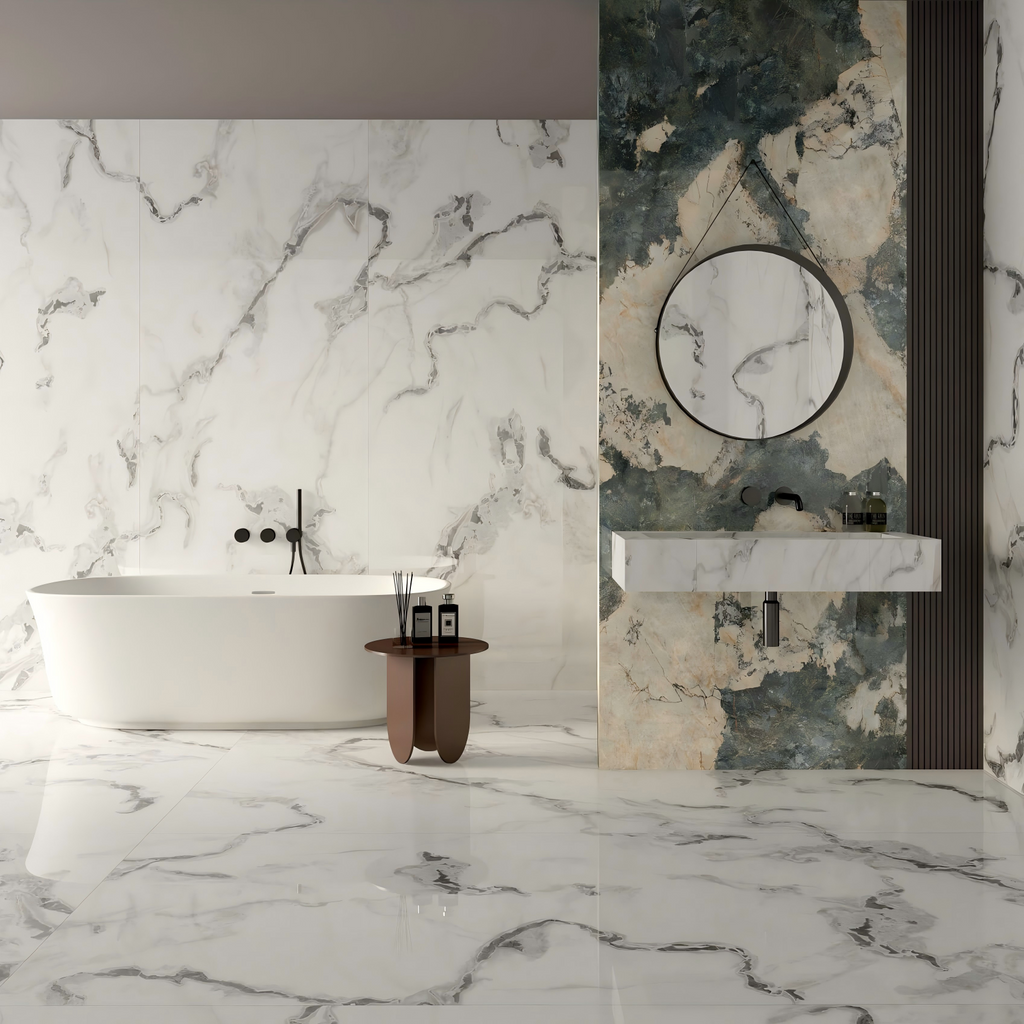 2309GB1092Q-ABC Premium Fendi White Sintered Stone Slab | 1200×3000mm 9mm