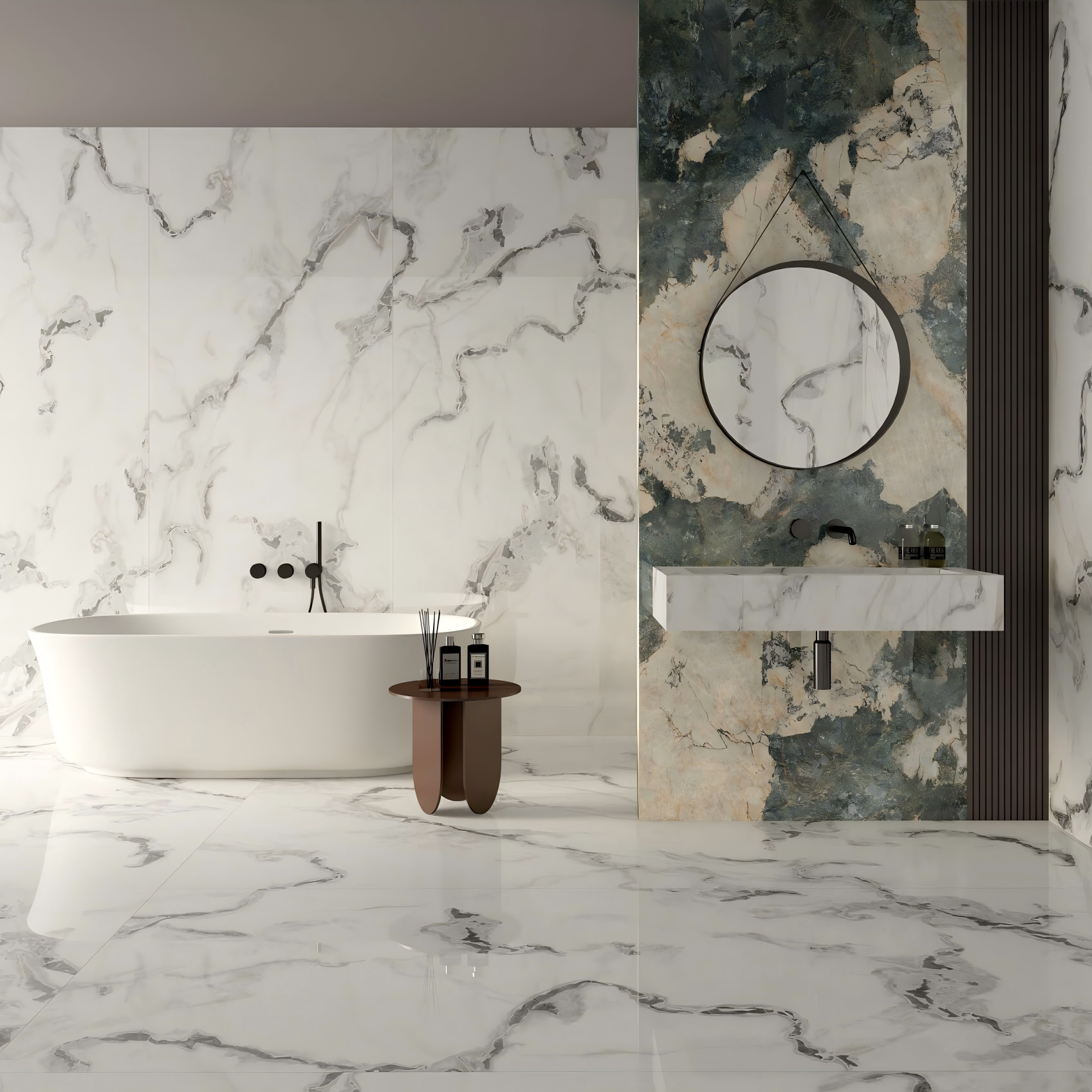 2309GB1092Q-ABC Premium Fendi White Sintered Stone Slab | 1200×3000mm 9mm