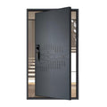 GH-9003 Sapphire Blue Modern Pivot Door | 4cm Customizable Hexagon Design