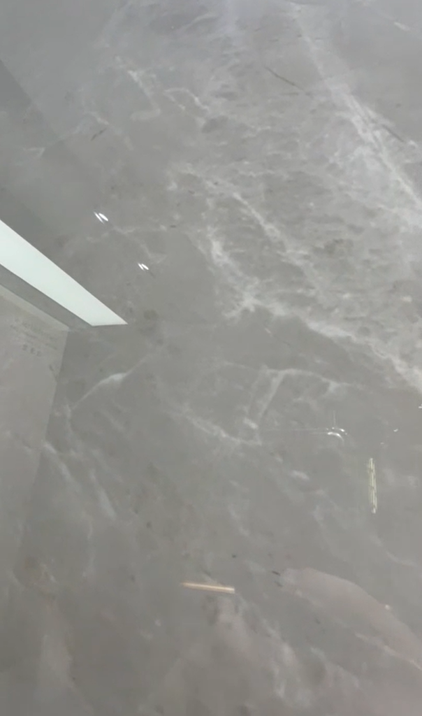 SJ1309GB146Q Yundora Grey Sintered Stone Slab | 1000×3000mm 9mm High-white Glossy Surface