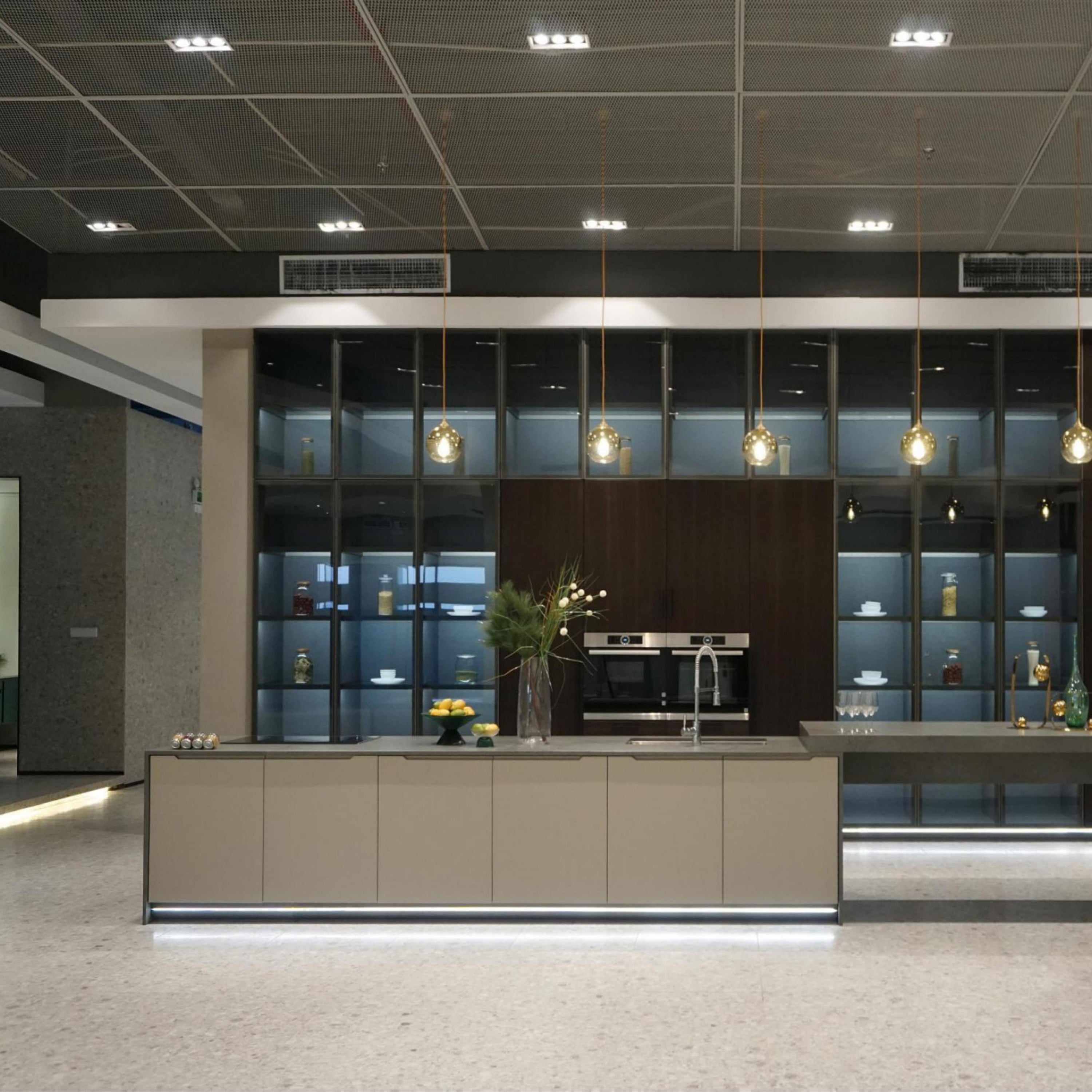 BD2020K11 Quartz Stone Countertop Skin-like Lacquer Finish Door Panel Kitchen Cabinet