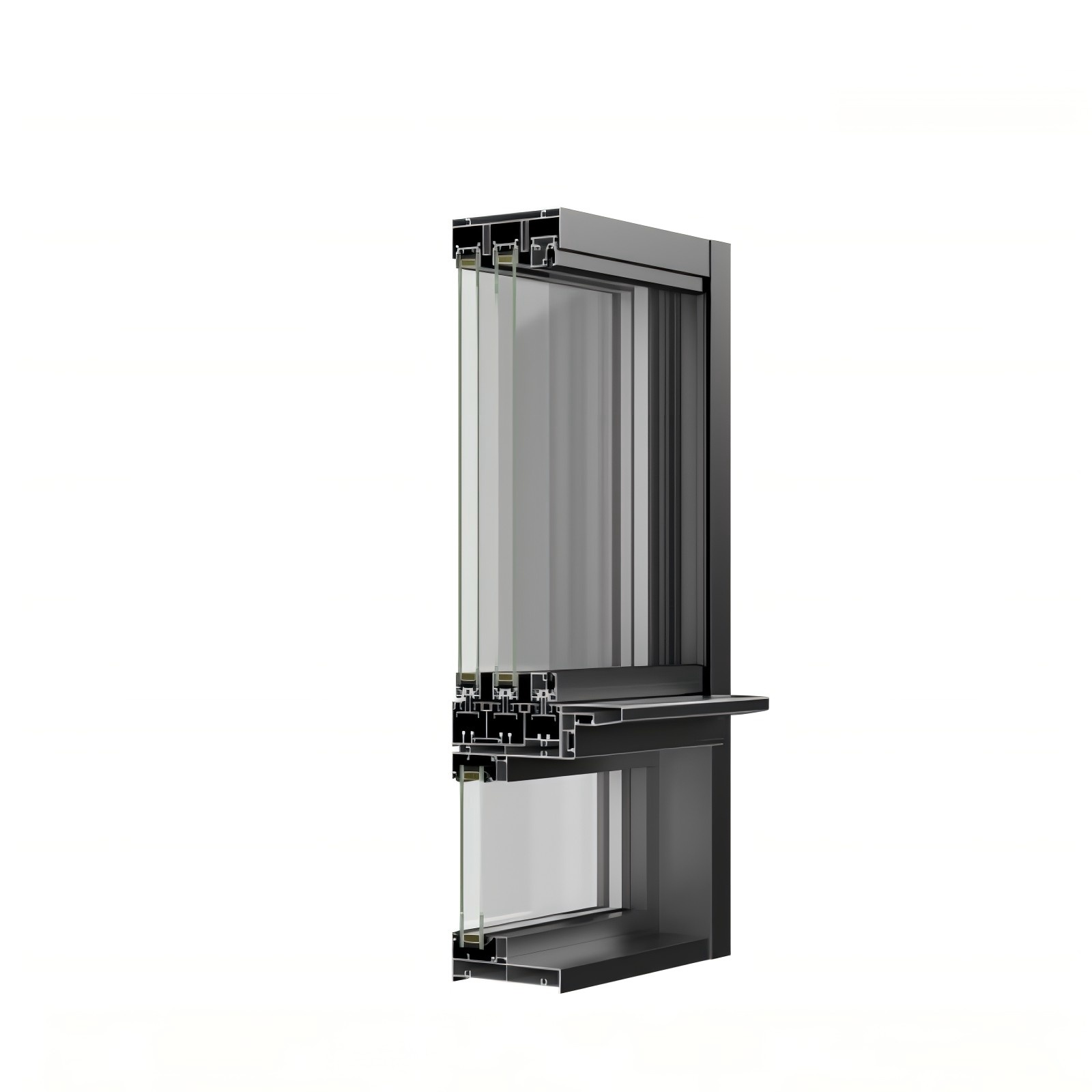 Champs Elysees Series 128mm Depth 1.8mm Thickness Four-Track Sliding Window