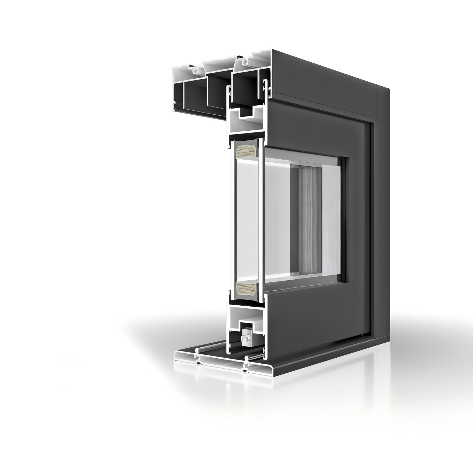 GLORY SERIES 128/192mm Depth 5.0mm Thickness 6063-T5 Aluminum Sliding Door