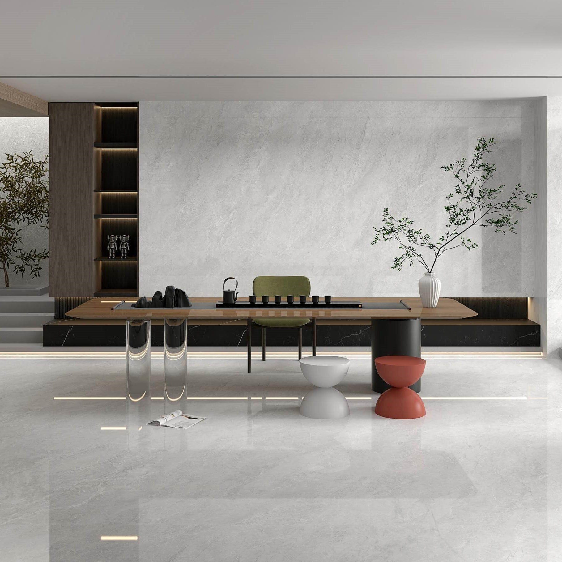 WXMY18L1806-QP09XB Modern Minimalist Industrial Style-Size 1200×1800×9mm-Light gray