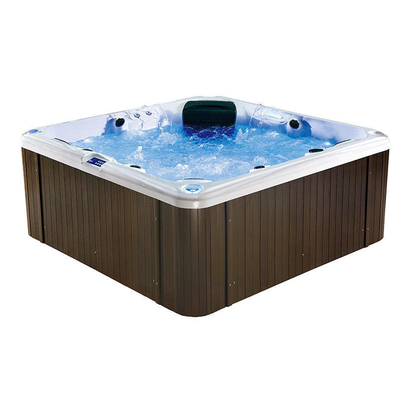 BA-6240 7-Person Luxury Outdoor Hot Tub Spa with Hydrotherapy Jets, LED Lights & Stereo
