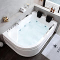 EM-207 Corner Whirlpool Bathtub - 2-Person Hydro Massage Tub