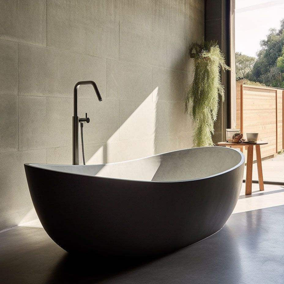 BT-013 Freestanding Boat-Shaped Acrylic Bathtub - Modern Soaking Tub