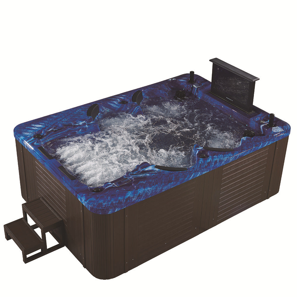 BA-6070 6-Person Luxury Swim Spa & Hot Tub with LCD TV, Hydrotherapy Jets, and Audio System