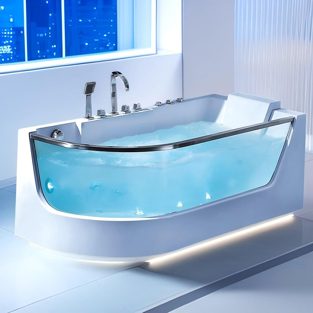 EM-254.L/R Whirlpool Bathtub – Modern Corner Hydro Massage Tub