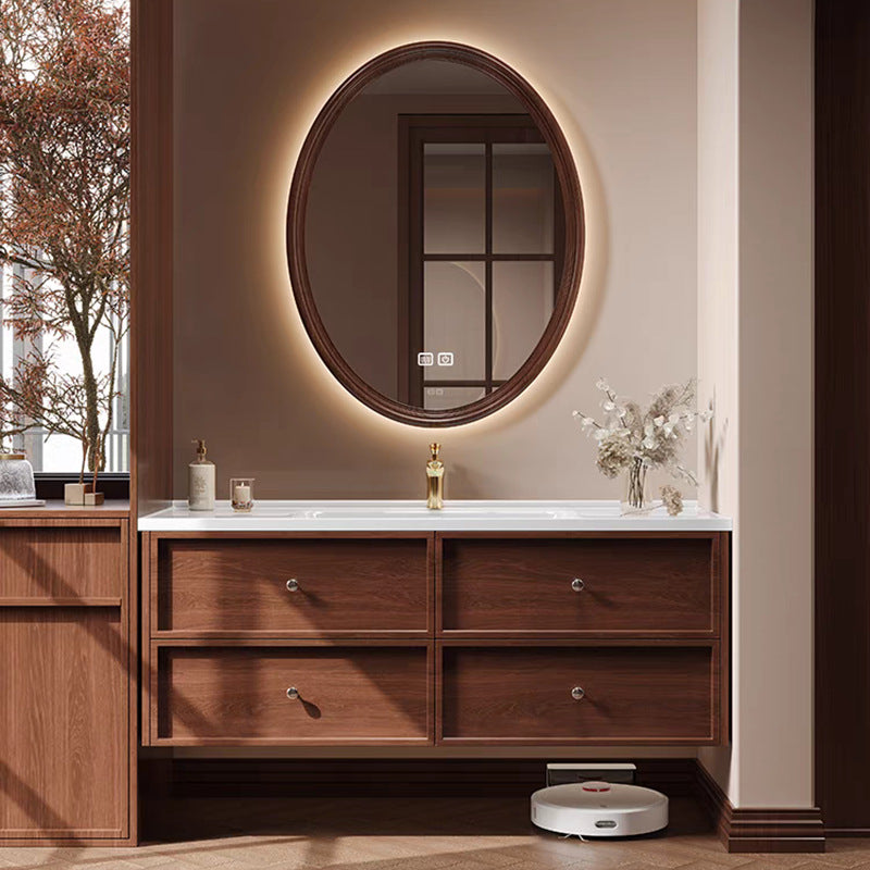 2635-01F Calssic Modern Wall Hung Plywood Bathroom Cabinet