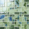 DS001D Hand-Painted Crystal Crackle Glass Mosaic Tile