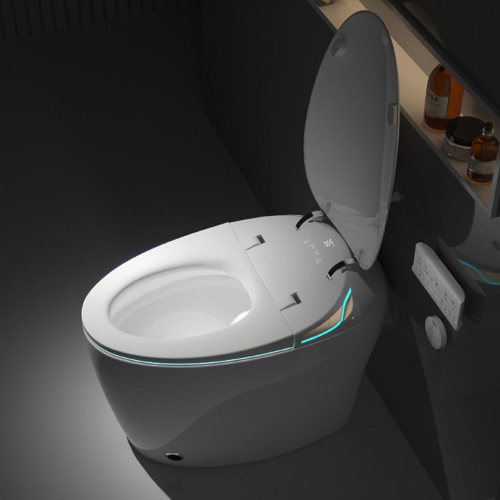 Luxury Egg-Shaped Smart Toilet with Self-Cleaning Nozzle & Deodorizer for Bathroom
