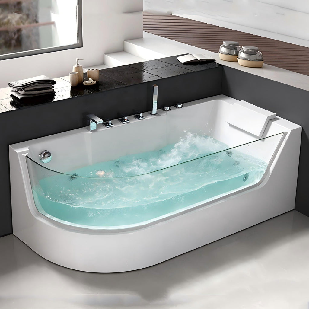 EM-254.L/R Whirlpool Bathtub – Modern Corner Hydro Massage Tub