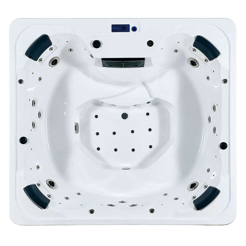 BA-6190 7-Person Luxury Outdoor Hot Tub Spa | Hydrotherapy Jets, LED Lights & Stereo System