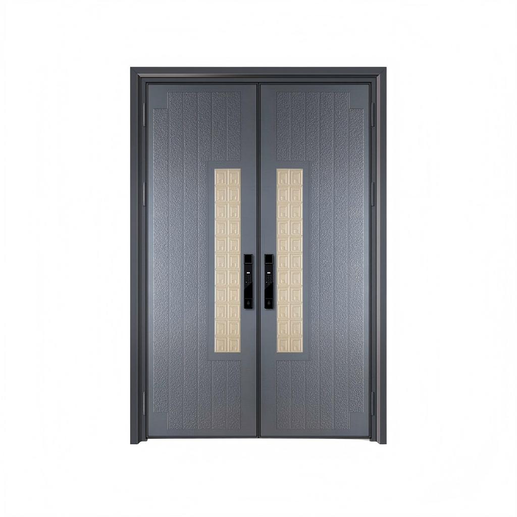 GH-9030 Cardea Gray & Champagne Silver Double Entry Door