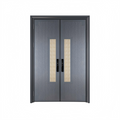 GH-9030 Cardea Gray & Champagne Silver Double Entry Door