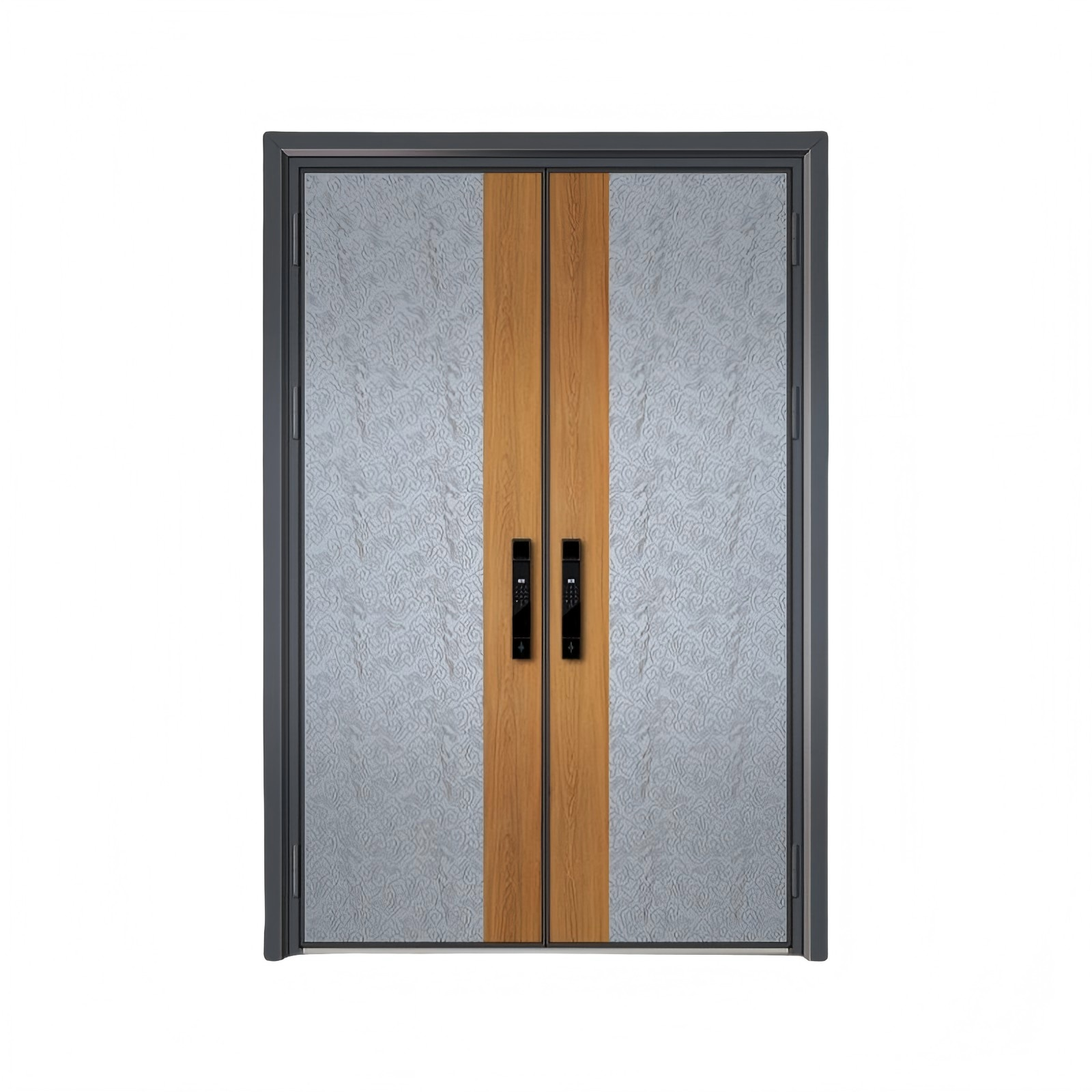 GH-9034 White Flash Silver & Sandalwood Double Entry Door