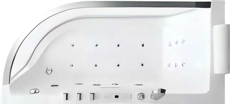 EM-254.L/R Whirlpool Bathtub – Modern Corner Hydro Massage Tub