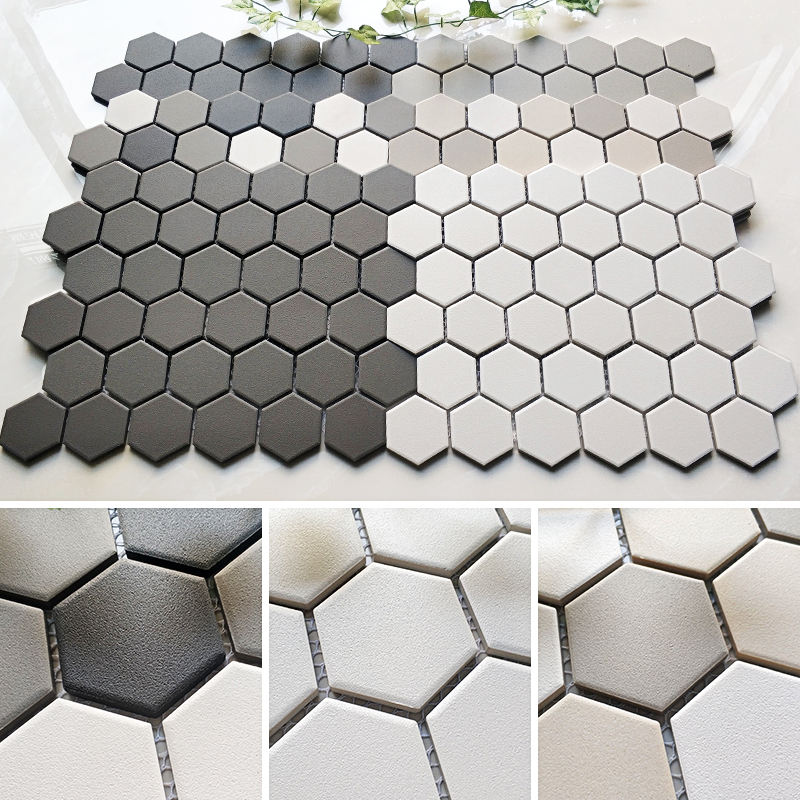 MT1125 Mosaic Art Style-Size347×294mm-Black- Gray-White