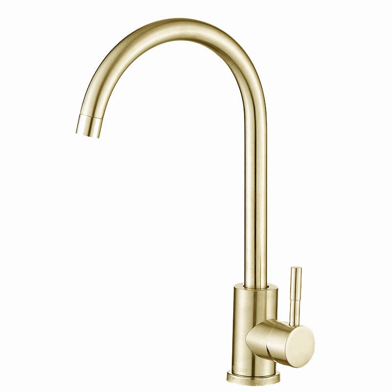 520 SERIES 52005 Modern Single-Handle Ceramic Kitchen Faucet Deck Mounted 304 Stainless Steel Honeycomb Aerator 360 Degree
